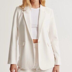 Abercrombie & Fitch Classic Suiting Blazer White Women’s Size XS
